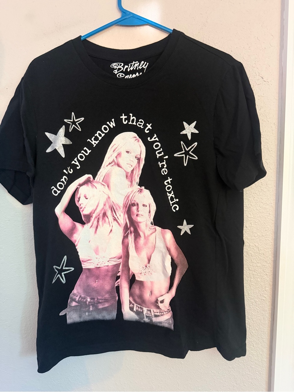 Britney Spears Black Toxic Graphic Tee - White Logo